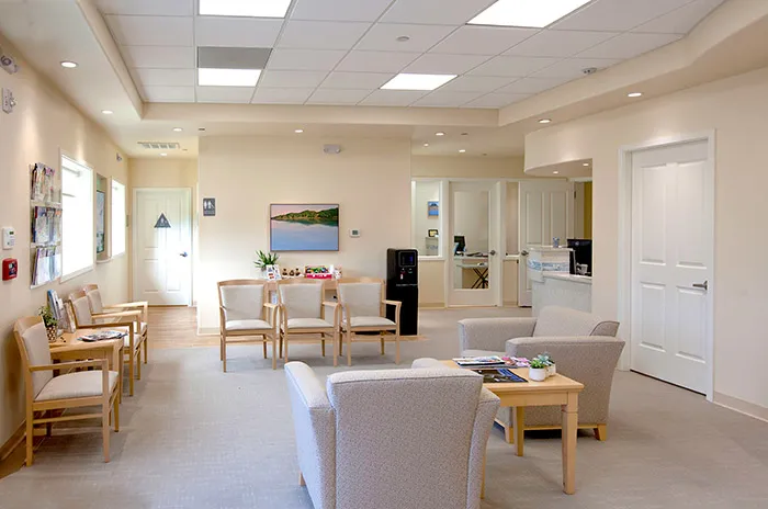 Waiting area dermatology office in Novato, Novato Dermatology